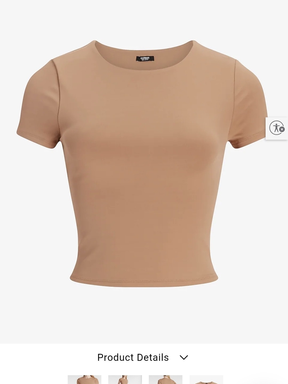 NWT Express Women's Charcoal GREY 90s Crewneck Crop Top